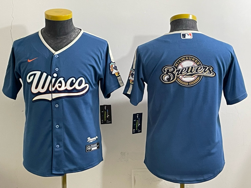 women 2026 Milwaukee Brewers blank blue Game Nike MLB Jersey 052001